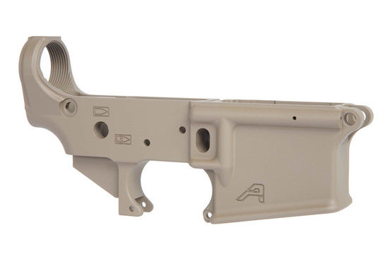 The Aero Precision Stripped AR15 lower receiver flat dark earth is built to Mil-Spec for compatibility